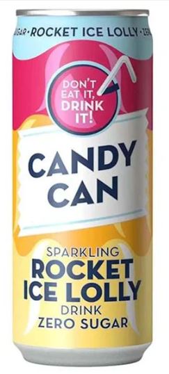 330ml Candy Can Sparkling Drink - Rocket Ice Lolly flavour Zero Sugar