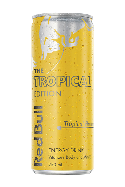 250ml Can Red Bull Energy Drink Tropical Edition