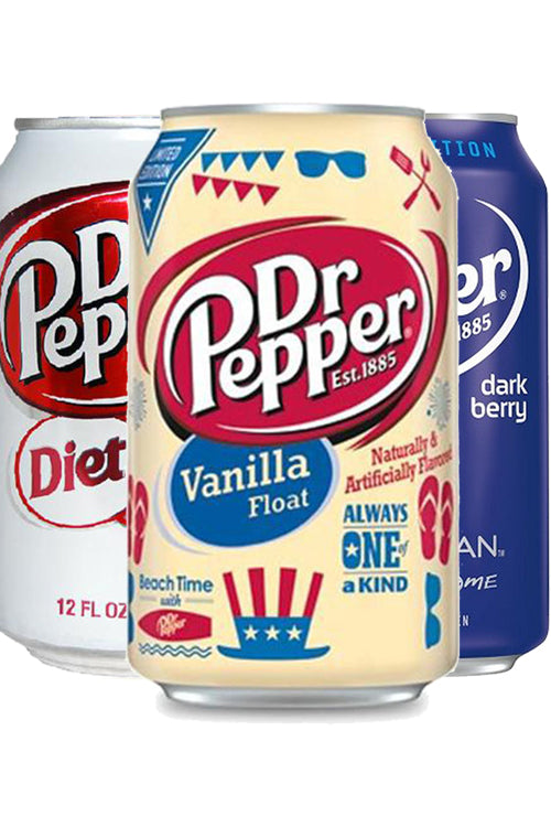 355ml Can Dr. Pepper - Vanilla, Dark Berry, Diet