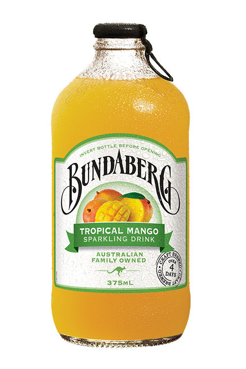 375ML Bundaberg Sparkling Drink - Tropical Mango Bottle