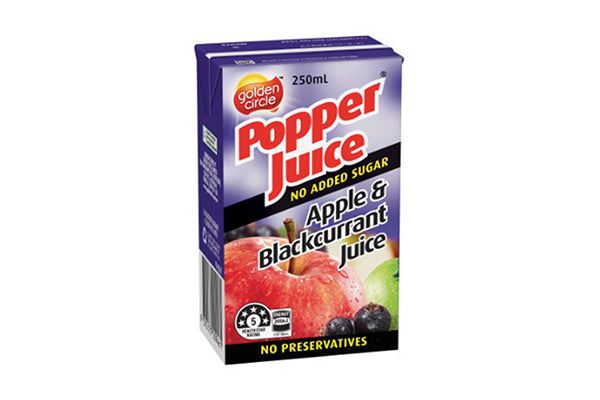 250ml Golde Circle Popper Juice - Apple & Blackcurrant