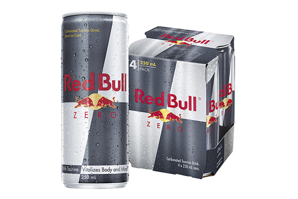 250ml Red Bull 4 Pack Zero Energy Drink