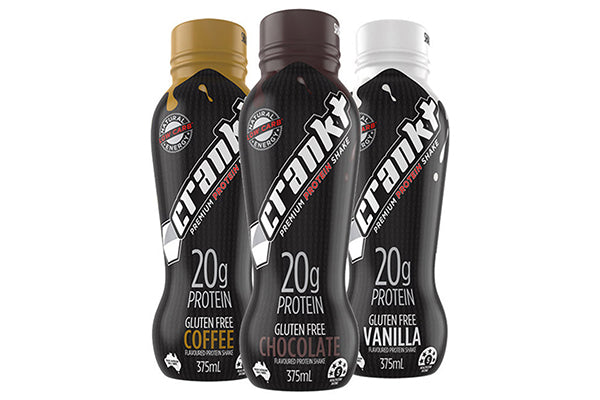 375ml Crankt Protein Shake - Coffee, Chocolate, Vanilla Flavour