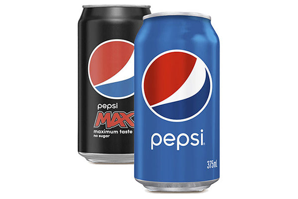 Two 375ml Pepsi & Pepsi Max Cans