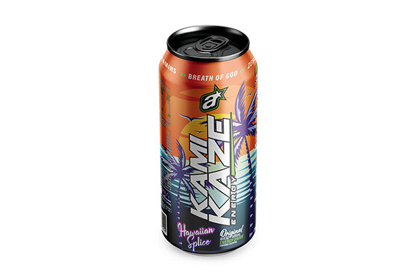 A can of kamikaze energy drink hawaiian flavour