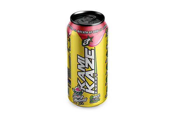 A can of kamikaze energy drink slushi madness flavour