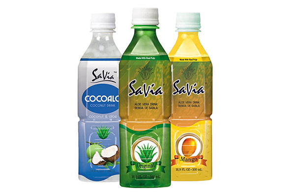 three bottles of 500ml Savia Aloe Vera