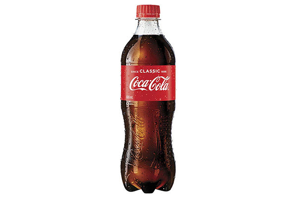 600ml coca cola classic PEt bottle