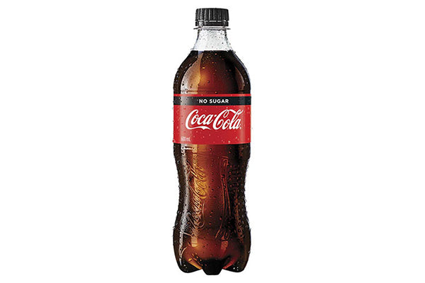 600ml coca cola zero PET bottle