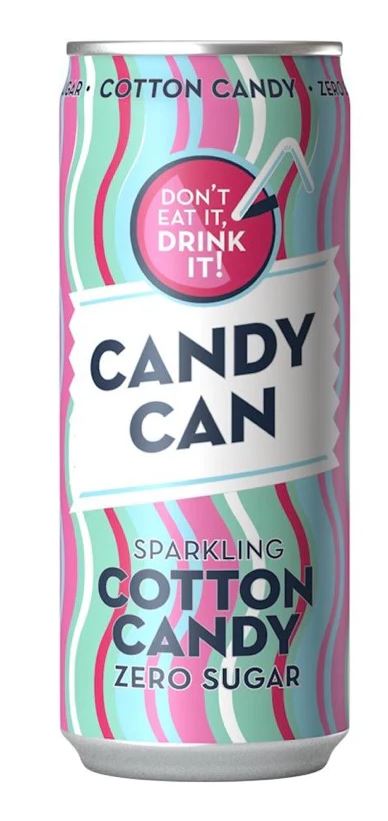 330ml Candy Can Sparkling Drink - Cotton Candy flavour zero sugar