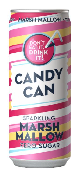330ml Candy Can Sparkling Drink - Marsh mallow Flavour zero sugar