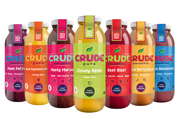 Cold Pressed Crude Juice and smoothie