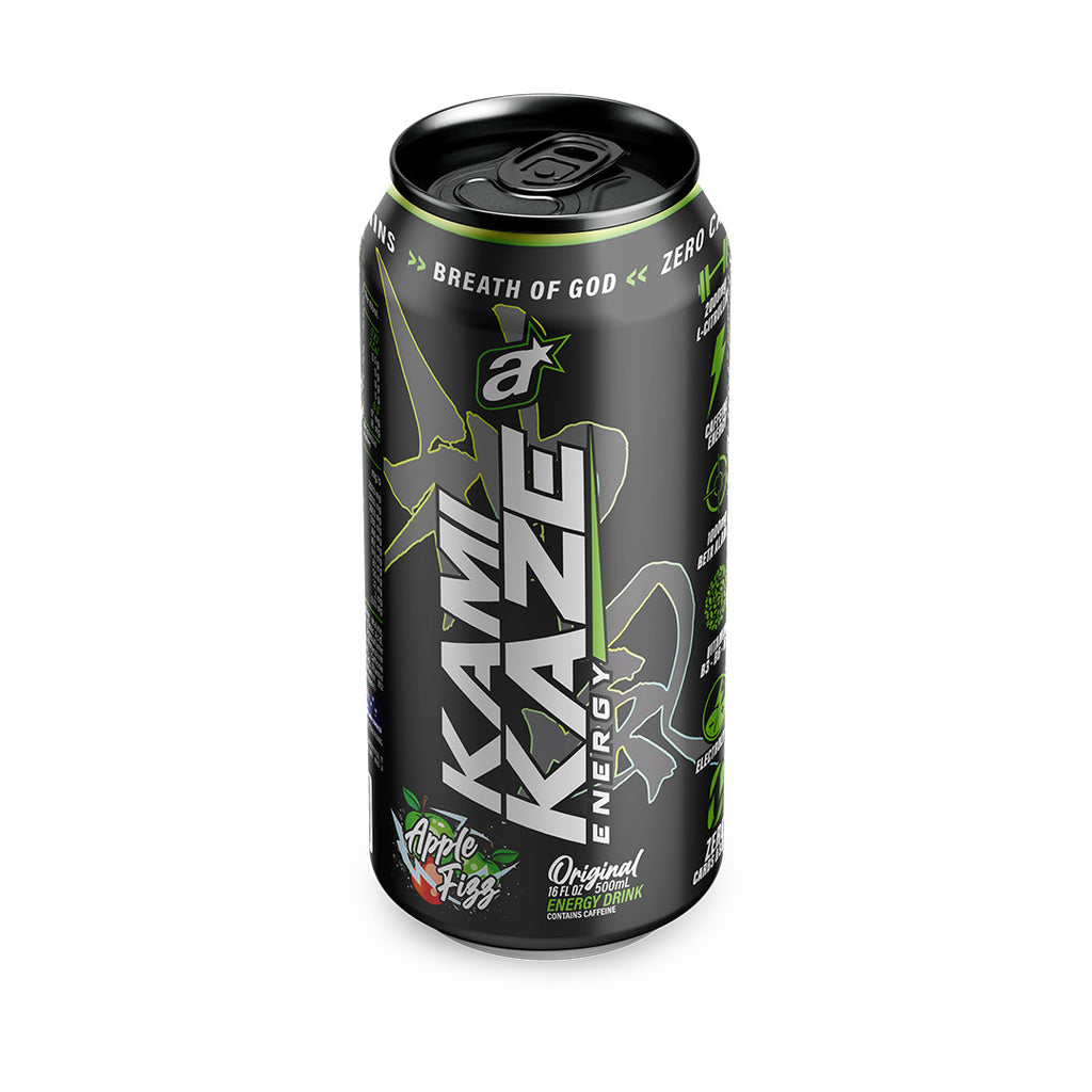 A can of kamikaze energy drink apple fiz flavour