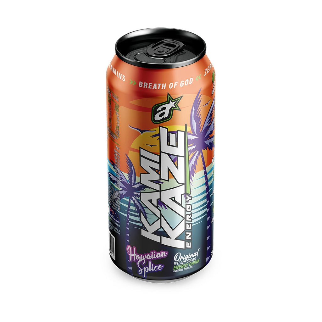 A can of kamikaze energy drink hawaiian flavour