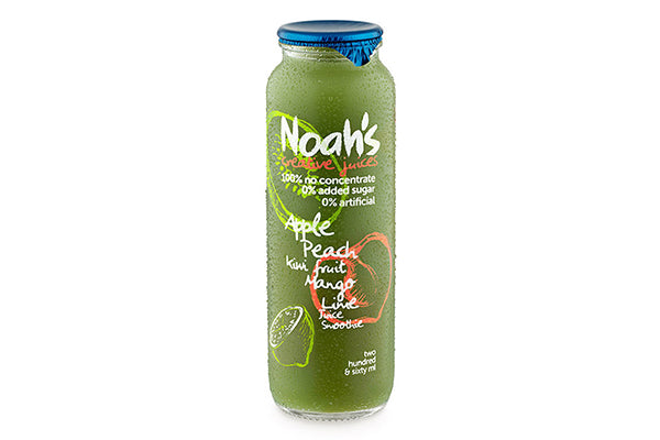 bottle noah's cretives smoothie - apple, peach, kiwi smoothie