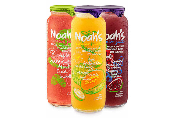 Three bottles noah's cretives juices - smooties