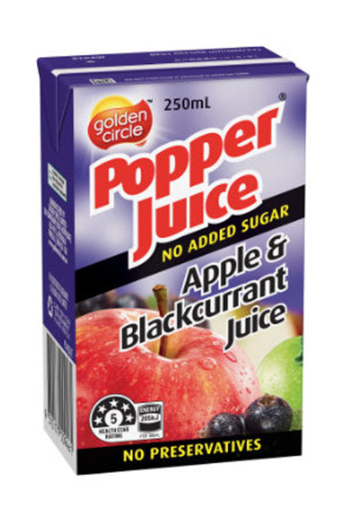 250ml Golde Circle Popper Juice - Apple & Blackcurrant
