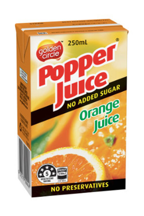 250ml Golde Circle Popper Juice - Orange