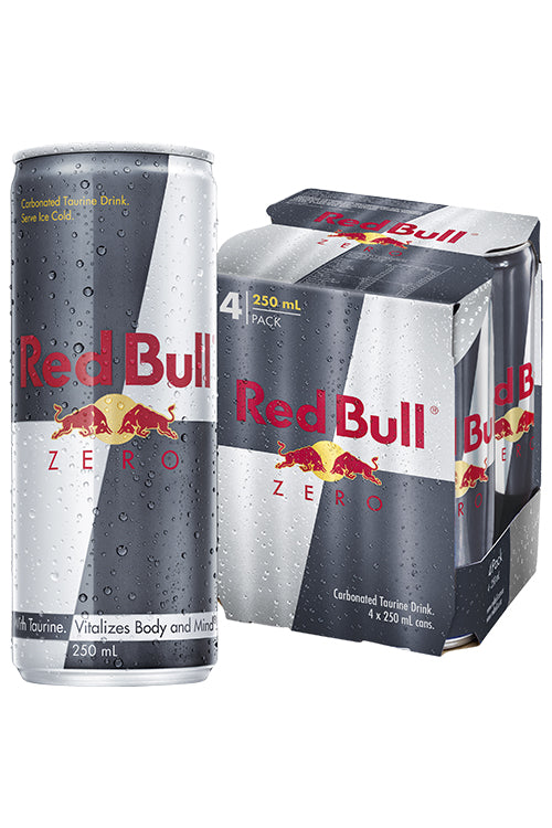 250ml Red Bull 4 Pack Zero Energy Drink