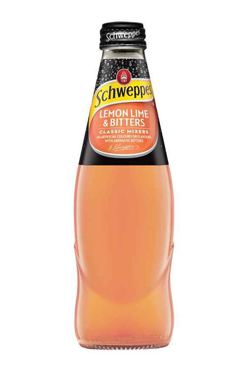 300ml Schweppes Lemon Lime Bitter Glass Bottle