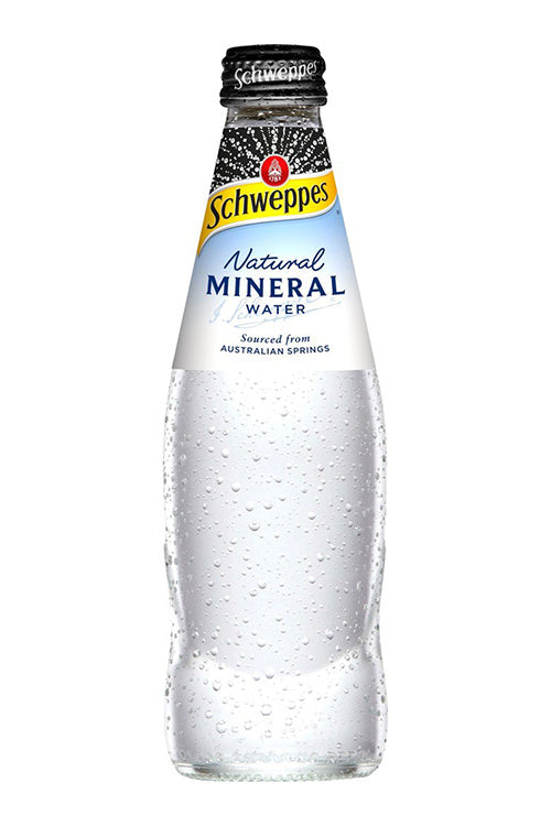 300ml Schweppes Natural Mineral Water Glass Bottle