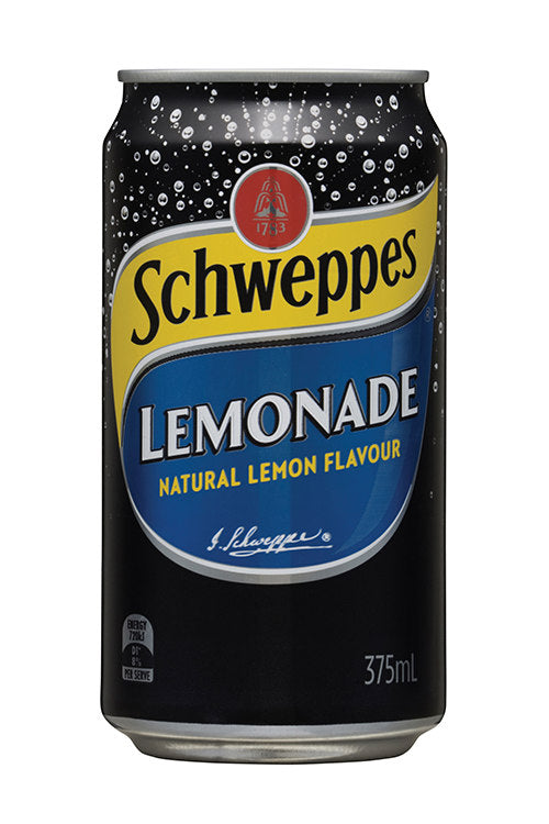 375ml Schweppes Lemonade Natural Lemon Flavour 